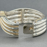 Estate SS 14 Chevron Bangle Bracelet