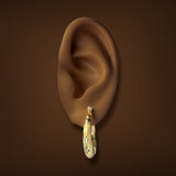 Estate 18K Y Gold Twisted Hoop Earrings