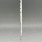 Estate 14K W Gold 1.02mm 16” Cable Chain