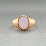 Estate 14K Y Gold O2.76ct Sardonyx Signet Ring