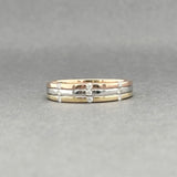 Estate 14K Tricolor Gold 0.03ctw I/I1 Diamond Ring
