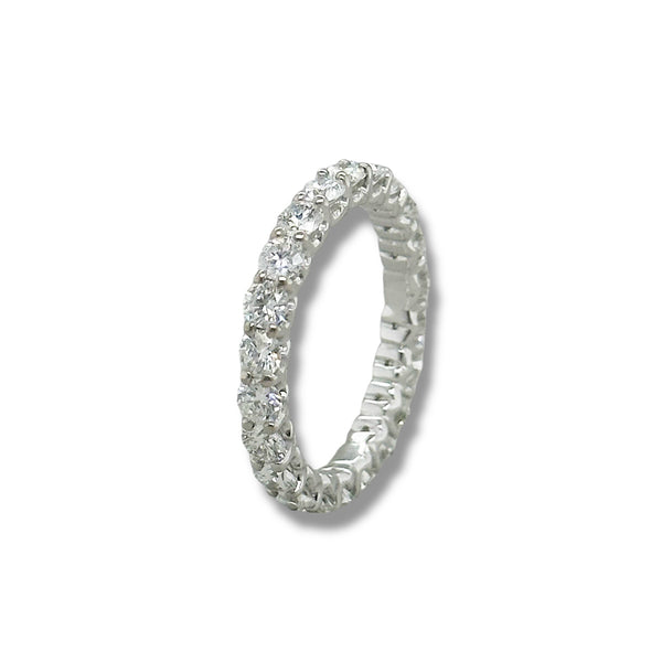 14K W Gold 2.00ctw G/I1 Diamond Eternity Band