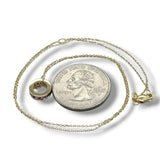 14K Y Gold 0.39ctw Amethyst Rondell Pendant