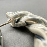 Estate David Yurman SS Sculpted Cable Hoop Earrings