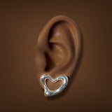Estate Tiffany & Co. SS Vintage Peretti Open Heart Earrings