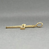 Estate 14K Y Gold 0.25ctw F-G/SI1-2 Diamond Cross Pendant