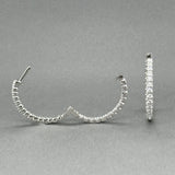 Estate 14K W Gold 1.02ctw H-I/SI2-I1 Diamond In/Out Hoop Earrings