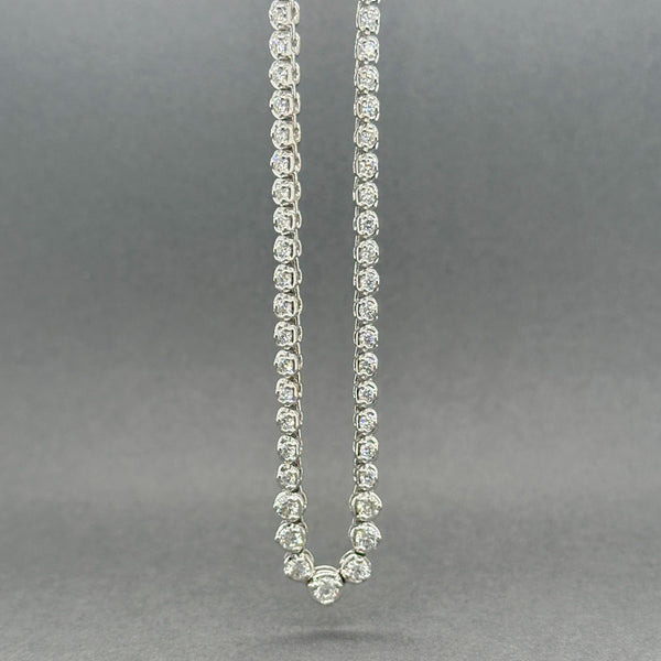 Estate 14K W Gold 2.10ctw H/SI1-2 Diamond Riviere Necklace