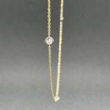 Estate 14K Y Gold 1.26ctw I-J/SI1-I1 Diamond By The Yard Necklace