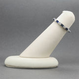 Estate 18K W Gold 1.10ctw Sapphire & Diamond Eternity Ring