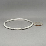 Estate Judith Ripka SS Cable Bangle Bracelet