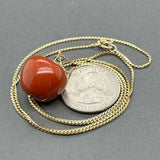 Estate 14K Y Gold 33.50ct Jasper Apple Pendant