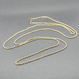 Estate 14K Y Gold 1.5mm 30” Rope Chain