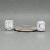 Estate 14K W Gold 2.45ctw Lab-Created Diamond Earrings