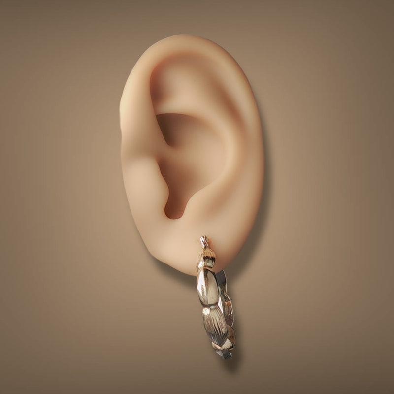 Estate 14K Y Gold 26.82mm Hoop Earrings