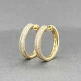 Estate 14K Y Gold 0.90ctw F-H/VS2-SI2 Diamond Hoop Earrings