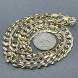 Estate 10K Y Gold 9.0mm 22” Curb Link Chain