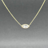 Estate 14K Y Gold 0.34ct I/I1 Diamond Solitaire Necklace