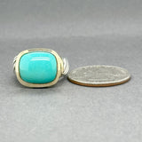 Estate David Yurman SS 14 6.46ct Turquoise Cocktail Ring