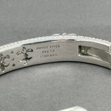 Estate Judith Ripka SS CZ Triple Heart Cuff Bracelet