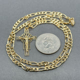 Estate 18K Y Gold 39.5mm Crucifix Pendant