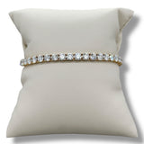 14K Y Gold 11.57ctw E/VS1 Lab-Created Diamond Tennis Bracelet
