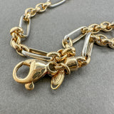 Estate 14K TT Gold 4.3mm Figaro Bracelet