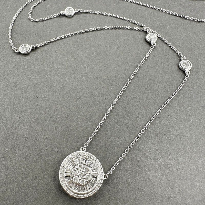 Estate 14K W Gold 0.48ctw Diamond Pendant