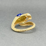 Estate 14K Y Gold Antique Pearl Fish Ring