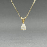Estate 14K Y Gold 0.35ct F/SI1 Diamond Pendant