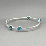 Estate Ippolita SS 5.85ctw Blue Topaz Wicked Bangle Bracelet