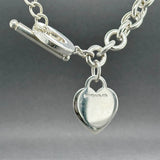 Estate Tiffany & Co. SS Heart Tag Toggle Necklace