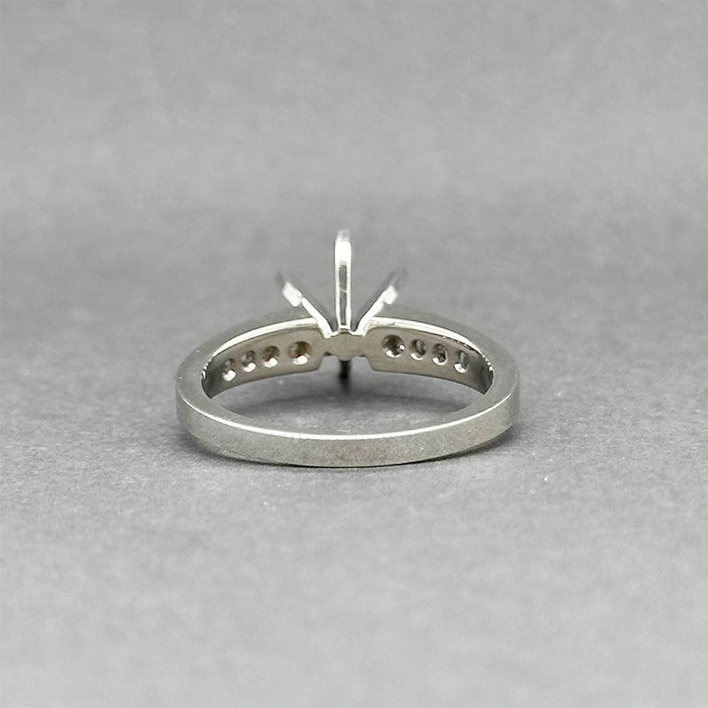 Estate 14K W Gold 0.31ctw G-H/VS2-SI1 Diamond Eng. Ring Semi-Mount