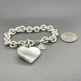 Estate Kalibre SS Heart Charm Bracelet