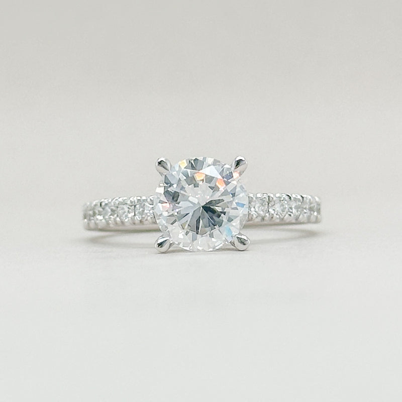 14K W Gold 0.35ctw G/SI2 Diamond Mounting