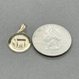 Estate 14K Y Gold Chai Disc Pendant