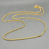 Estate 22K R Gold 1.19mm 20” Box Chain