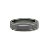 Tantalum 6mm Gray Brush Finish Ring  9