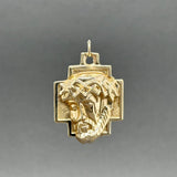 Estate 14K Y Gold Christ Head Pendant