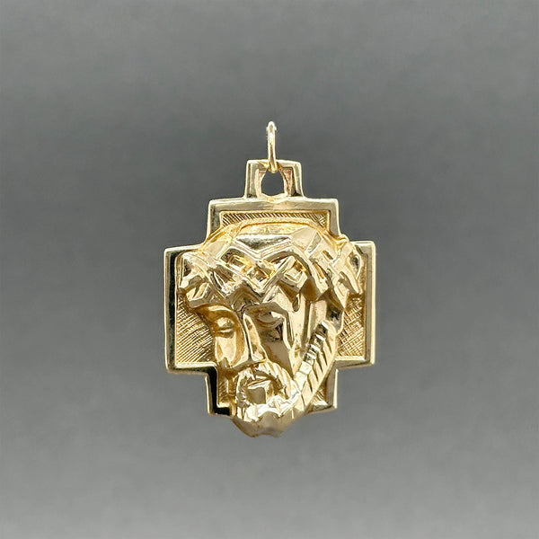 Estate 14K Y Gold Christ Head Pendant