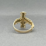 Estate 14K Y Gold Crucifix Ring