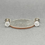Estate 14K W Gold 0.55ctw G-H/SI2 Diamond Stud Earrings