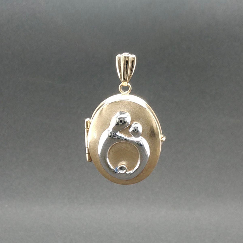 Estate 14K TT Gold Mother & Child Locket Pendant