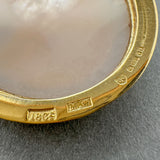 Estate 18K Y Gold Shell Cameo Pin