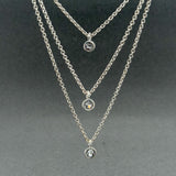 Estate Talbots SS CZ Layered Necklace