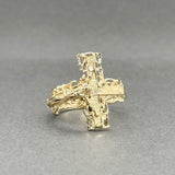 Estate 14K Y Gold Crucifix Ring