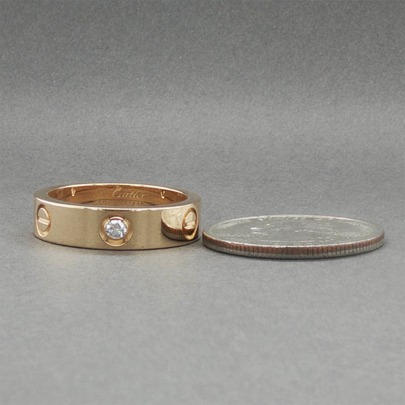 Estate Cartier 18K Y Gold Love Classic 0.22ctw Diamond Ring