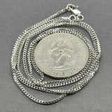 Estate 14K W Gold 1.21mm 22” Foxtail Chain