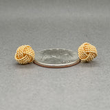 Estate Tiffany & Co. 18K Y Gold 10.0mm Twist Knot Stud Earrings