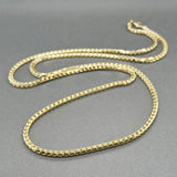 Estate 14K Y Gold 2.52mm 24” Foxtail Chain